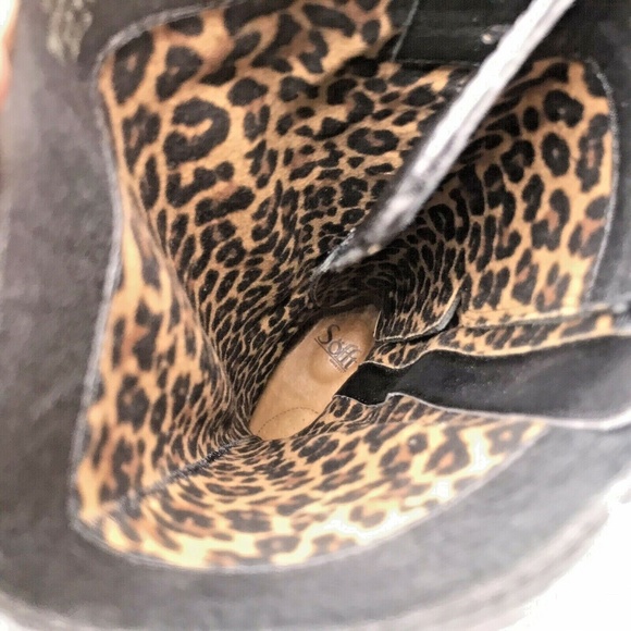 Sofft Sharnell II Black Pebbled Leather Sz 7 M Riding Waterproof Lined Boots - Picture 9 of 12